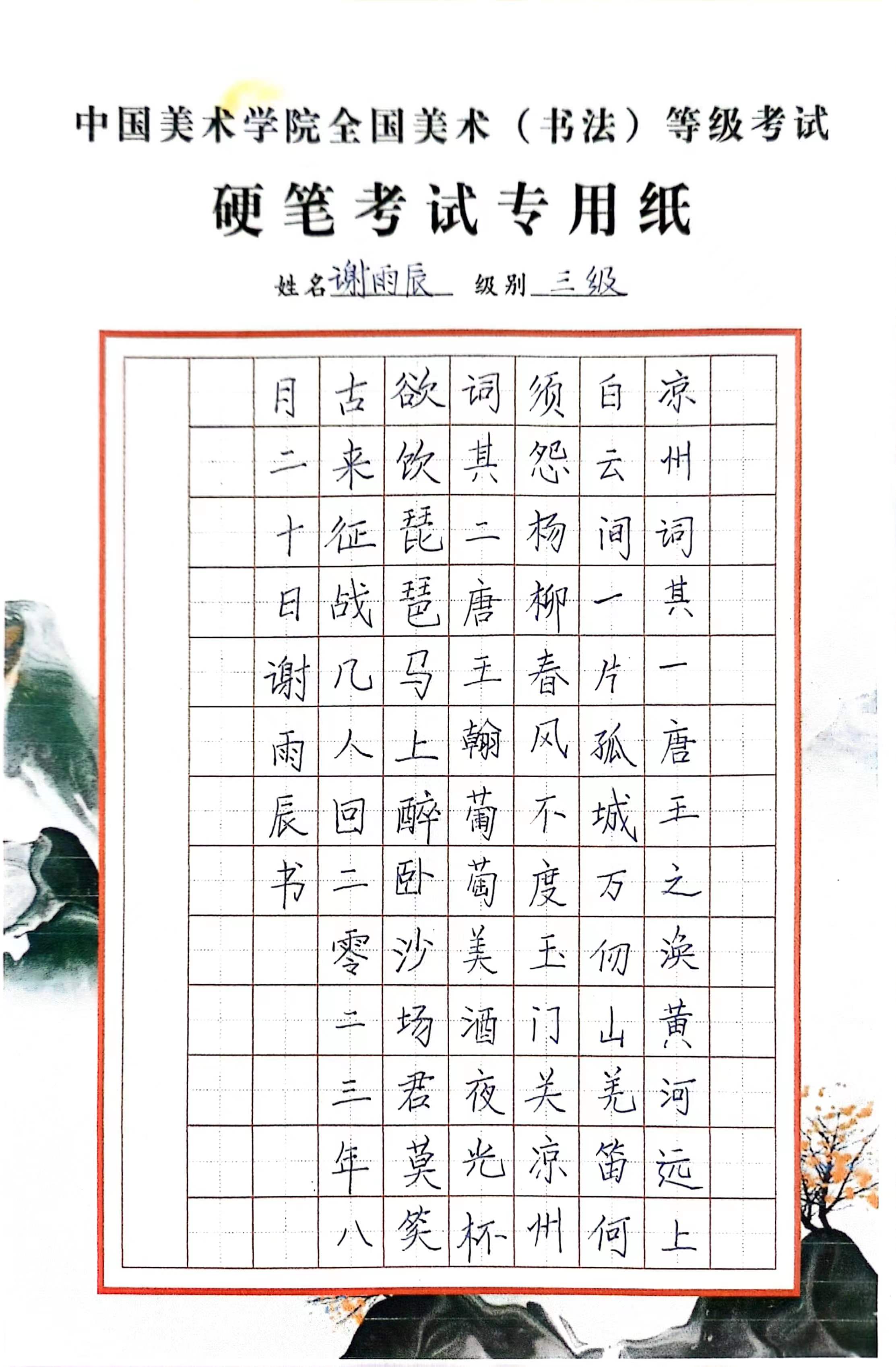 谢雨辰